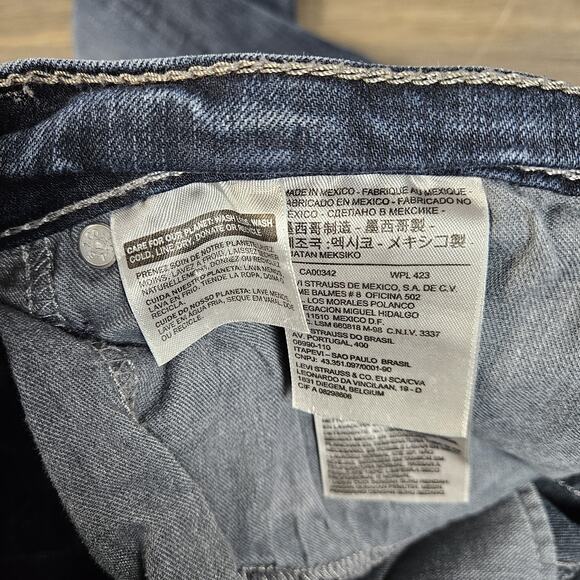 Men’s Levi Strauss 505 Regular Fit 38X32 Bootcut Dark Wash - Picture 4 of 7